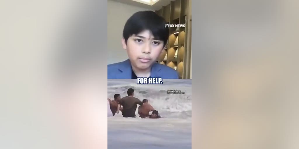 Child thanks HERO lifeguard who saved his life