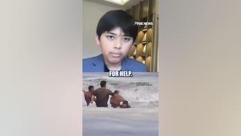 Child thanks HERO lifeguard who saved his life
