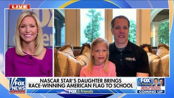NASCAR star’s daughter brings race-winning American flag to school: I’m so ‘proud’