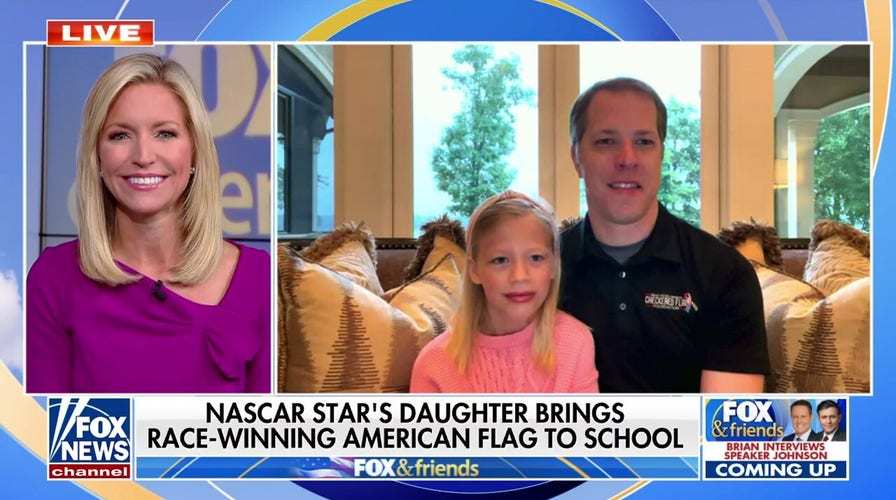 NASCAR star’s daughter brings race-winning American flag to school: I’m so ‘proud’