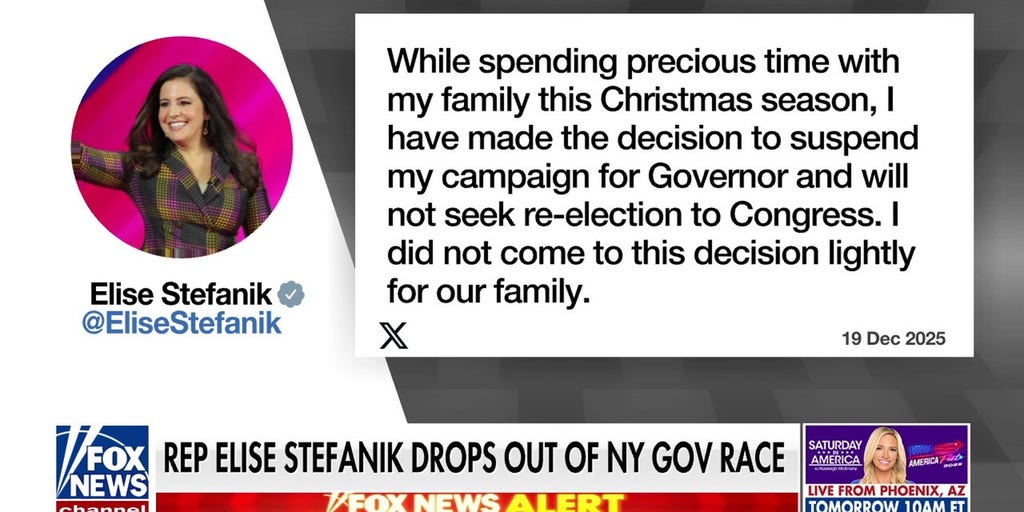 Elise Stefanik drops out of NY governor's race, won't seek re-election in Congress