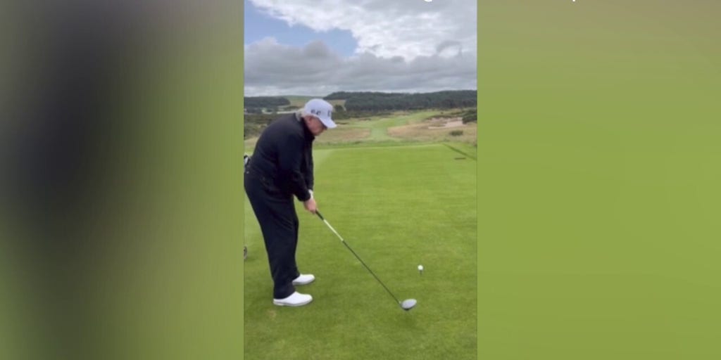 Trump plays a round of golf at Turnberry amid visit to Scotland