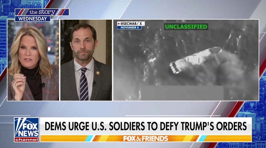 Democrat confronted for 'vague' connection urging troops to 'defy amerciable orders'