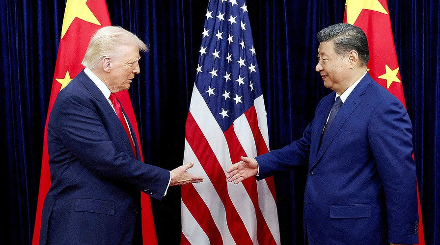  President Trump lands successful  China up  of high-stakes talks with Xi