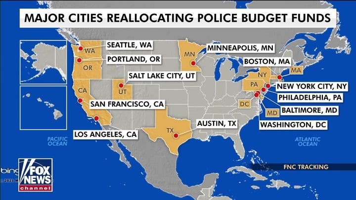 'The Five' on major cities reallocating police budget funds amid crime surge
