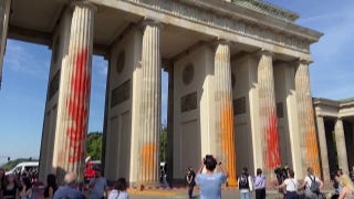 German climate activists spray paint Brandenburg Gate in Berlin - Fox News