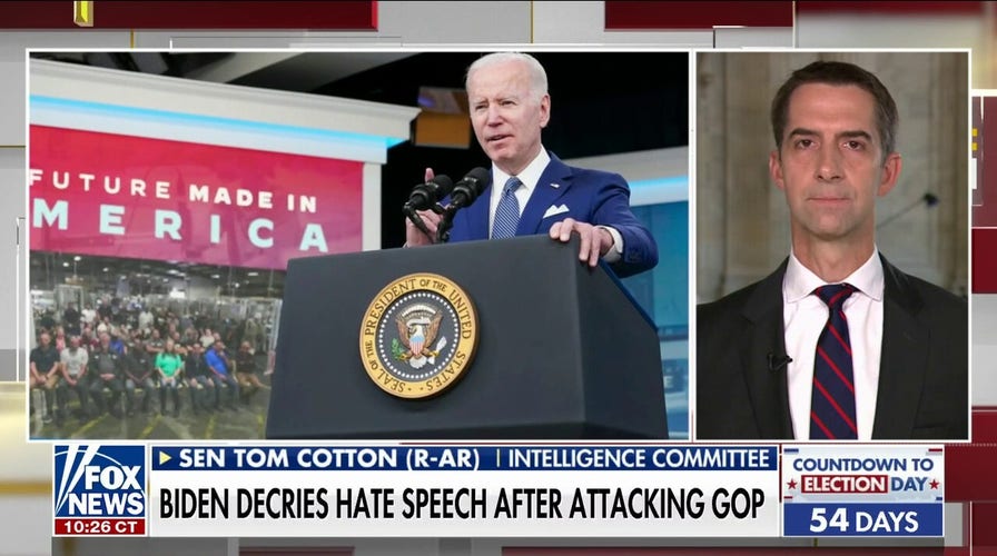 Tom Cotton Rails Against Biden's Divisive Rhetoric On 'Faulkner Focus ...