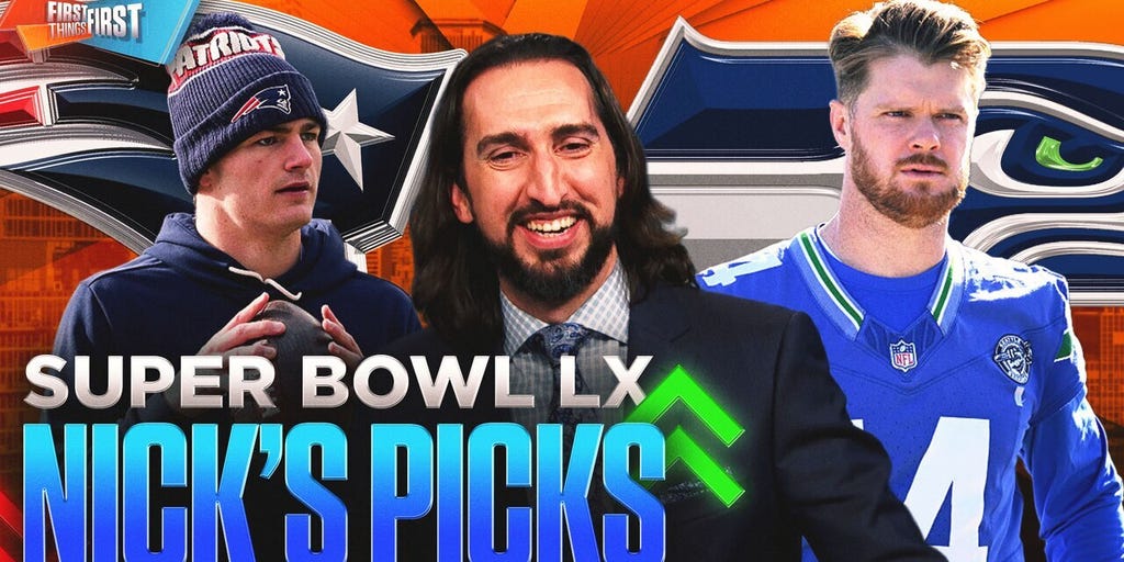 Nick Wright unveils his Super Bowl LX pick, Patriots and Seahawks prop bets 💰 | First Things First