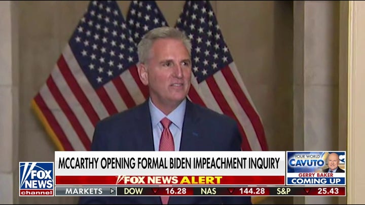  McCarthy opens formal Biden impeachment inquiry