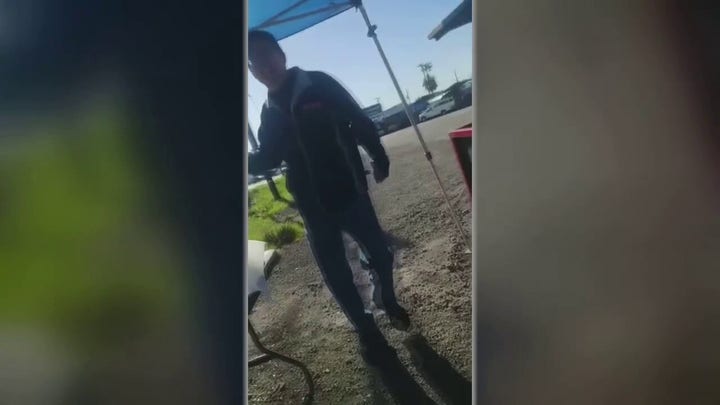 California street vendor attacked by nearby business manager with bat: video