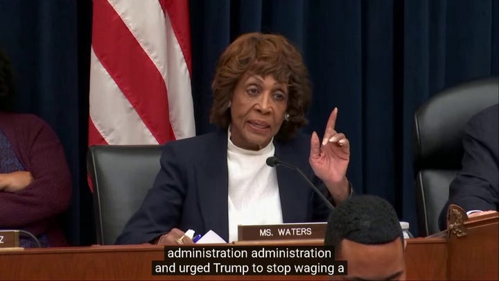 Maxine Waters clashes with Treasury Secretary over tariffs, inflation in fiery House hearing