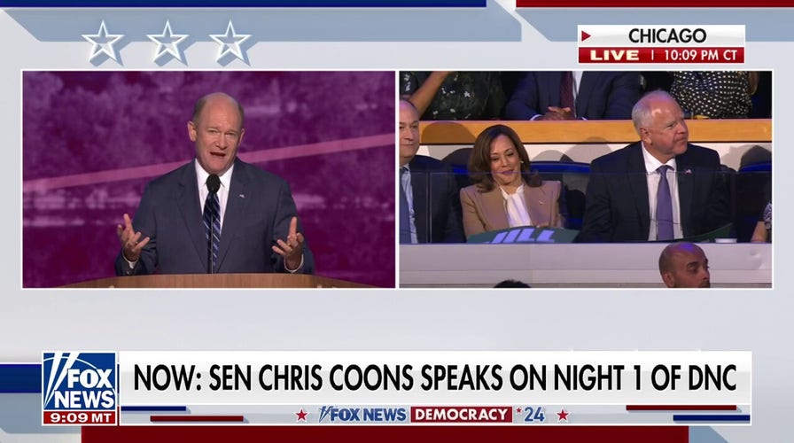 Sen. Chris Coons thanks Biden for passing the Democratic torch to Kamala Harris