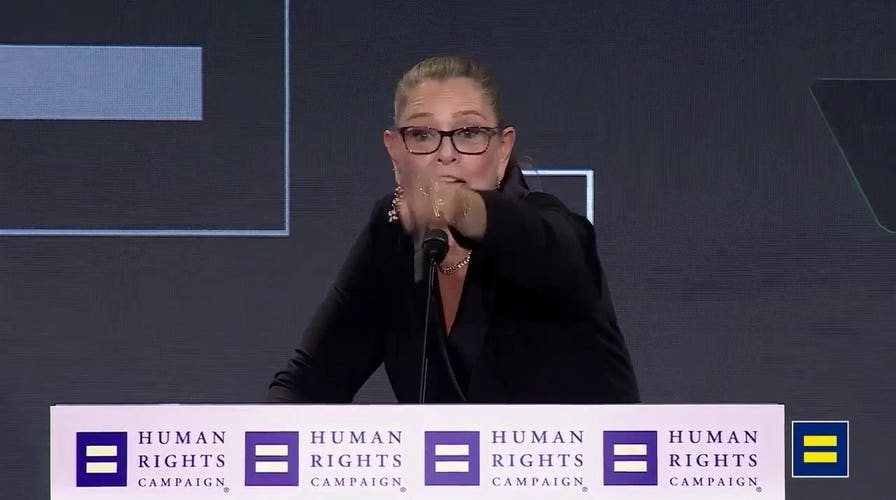 Camryn Manheim delivers remarks at the Human Rights Commission's National Dinner