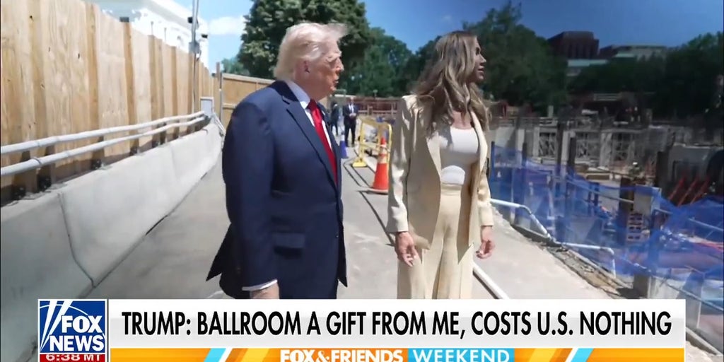 Trump shows off White House ballroom worksite