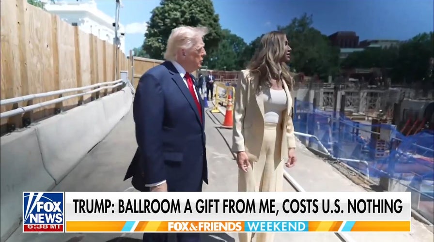 Trump shows off White House ballroom worksite