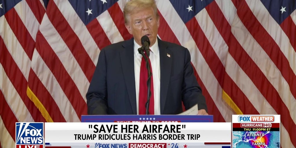 'Save her airfare': Trump criticizes Kamala Harris on her border trip