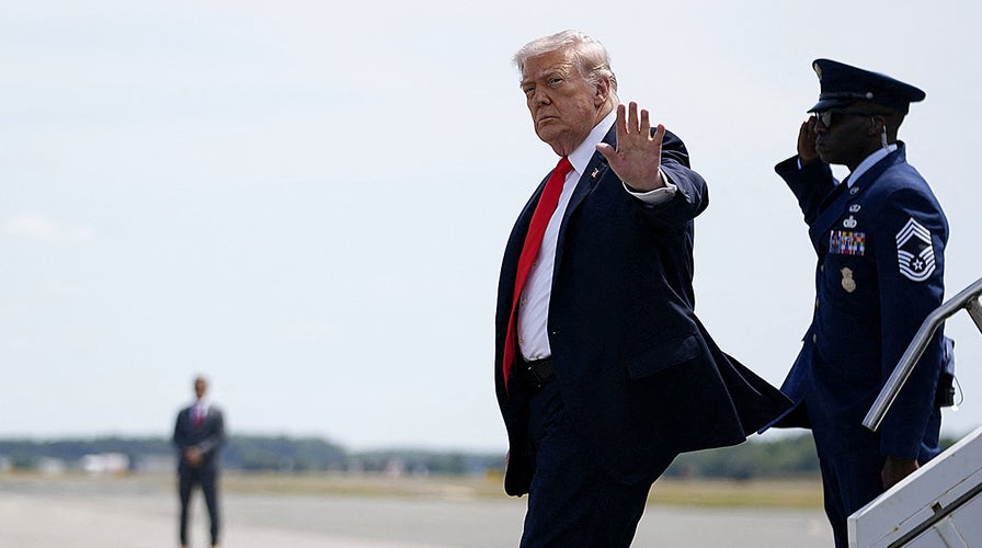  President Trump arrives successful  Paris aft  giving update connected  Iran deal