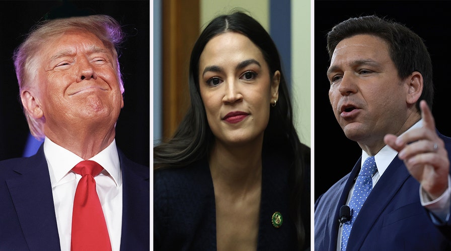 AOC comments on DeSantis-Trump battling in the GOP primary