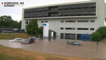 Flash flooding in Massachusetts swamps hospital, strands drivers in floodwaters