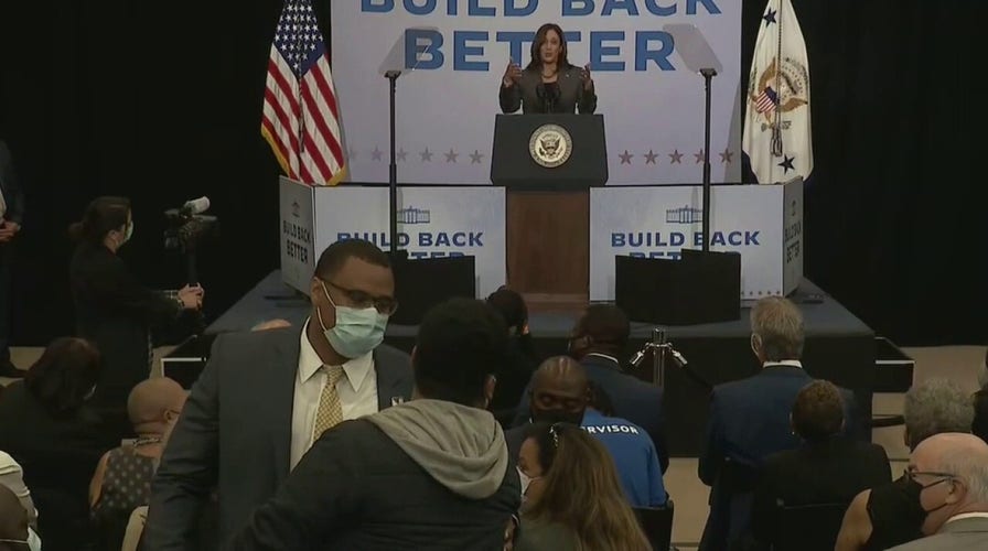 Protester interrupts Kamala Harris speech