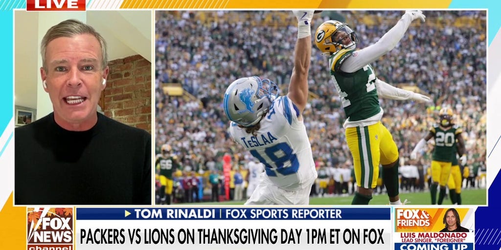 Packers vs Lions on Thanksgiving Day at 1 pm ET on FOX