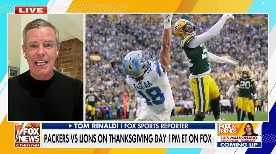 Packers vs Lions on Thanksgiving Day at 1 pm ET on FOX