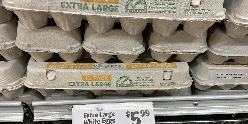 Egg prices nearly cut in half since February