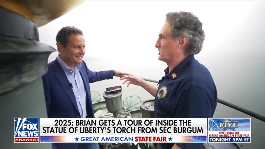 Brian Kilmeade gets rare tour inside Statue of Liberty's torch