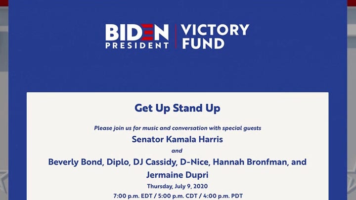 Kamala Harris enlists celebrity DJs to help raise money for Joe Biden