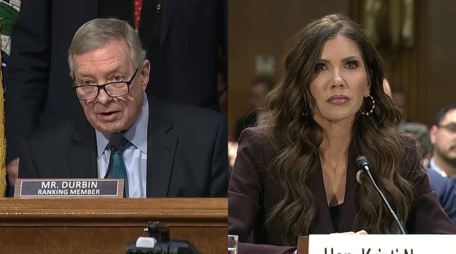 Senator Dick Durbin and Secretary Kristi Noem clash at DHS hearing