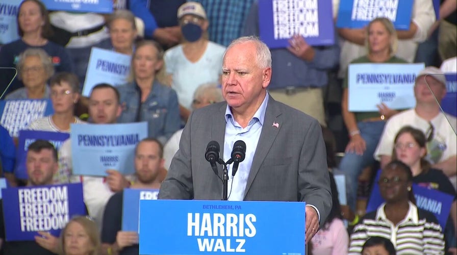 Walz roasted for apparent 'four more years of this' gaffe during Pennsylvania rally