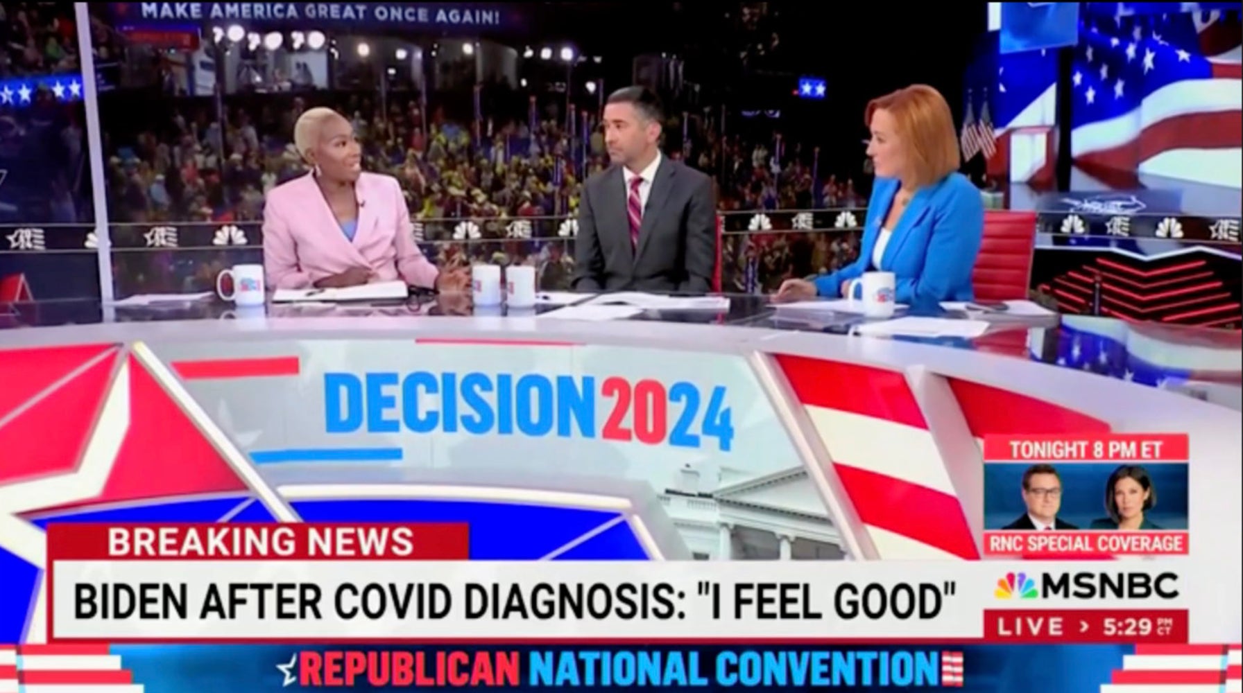 Joy Reid Compares Biden's COVID Recovery to Trump's Assassination Survival