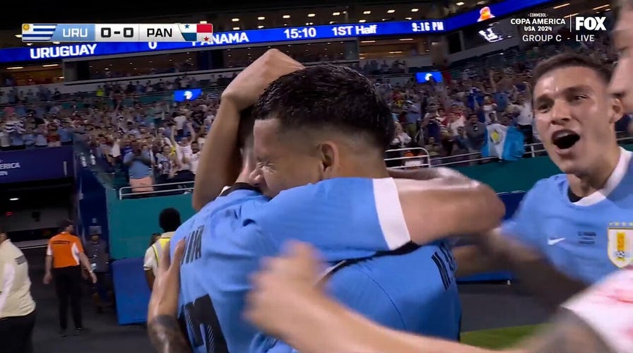Maximiliano Araujo finds the net in 16' to give Uruguay a 1-0 lead over Panama | 2024 Copa América
