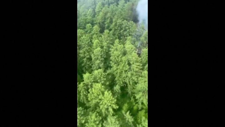 Crash site of AN-24 passenger plane in Russia's far east