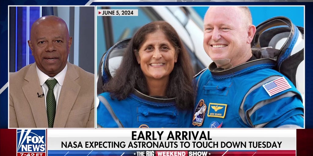 NASA expecting astronauts to touch down Tuesday night