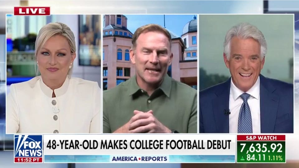 48-year-old makes historic college football debut
