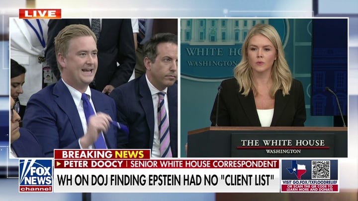 Prior comments about Epstein ‘client list’ by attorney general referred to ‘all of the paperwork,’ according to Press Secretary Leavitt