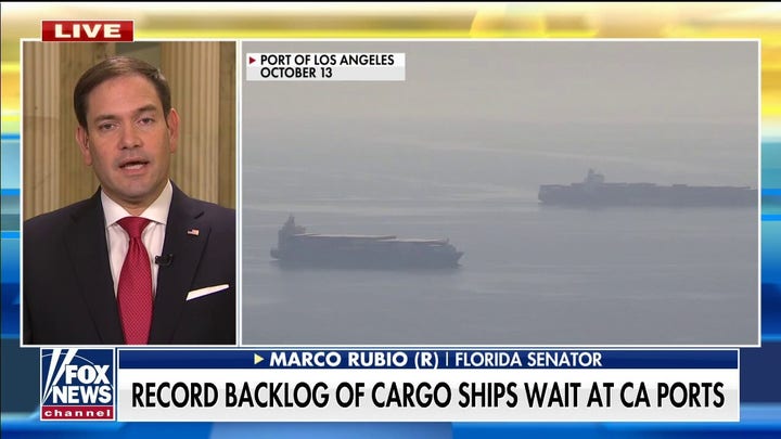 Record backlog of cargo ships wait at California ports
