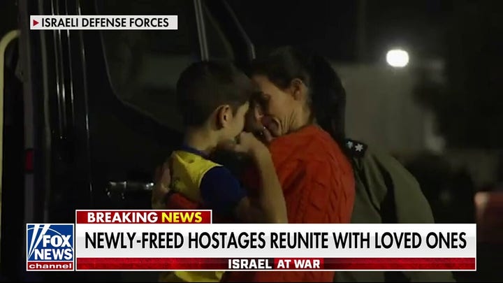 Newly freed hostages reunite with loved ones back in Israel