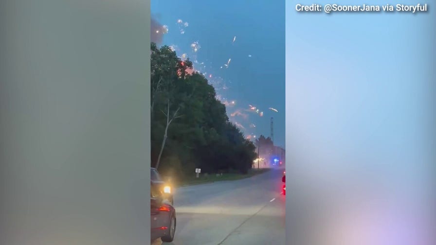 Fire Department tackles fireworks stand blaze that featured 'fireworks actively detonating'