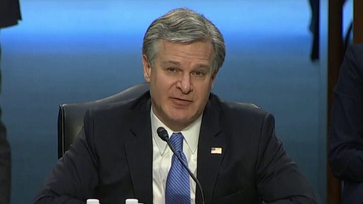 FBI director grilled by Senate over bureau's response to Jan. 6 intel