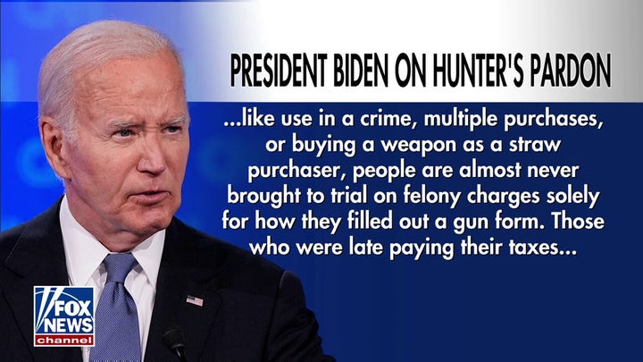 El presidente Biden sobre el indulto de su hijo: "AHunter se le trató de forma diferente