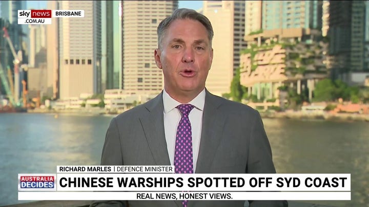  El ministro de Defensa australiano habla sobre los barcos militares chinos frente a las costas del país.