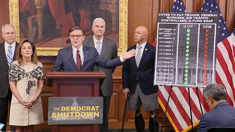 WATCH LIVE: Speaker Johnson, GOP leaders demand Dems end shutdown standoff - Fox News