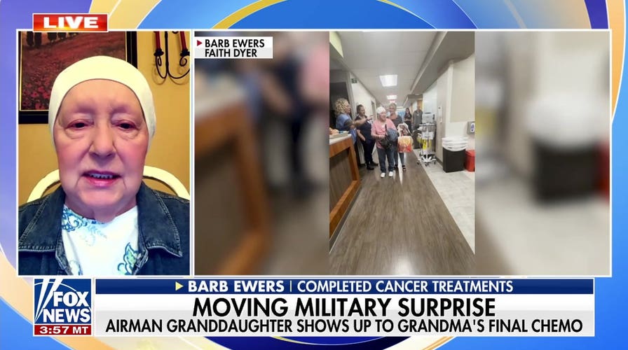 Air Force granddaughter surprises grandmother at final chemo treatment