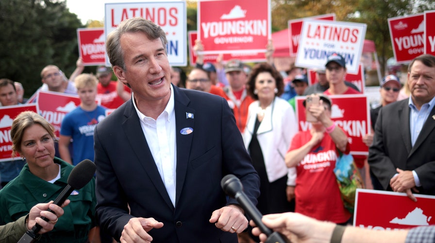 Glenn Youngkin, Republican candidate in Virginia governor's race, holds Election Night party