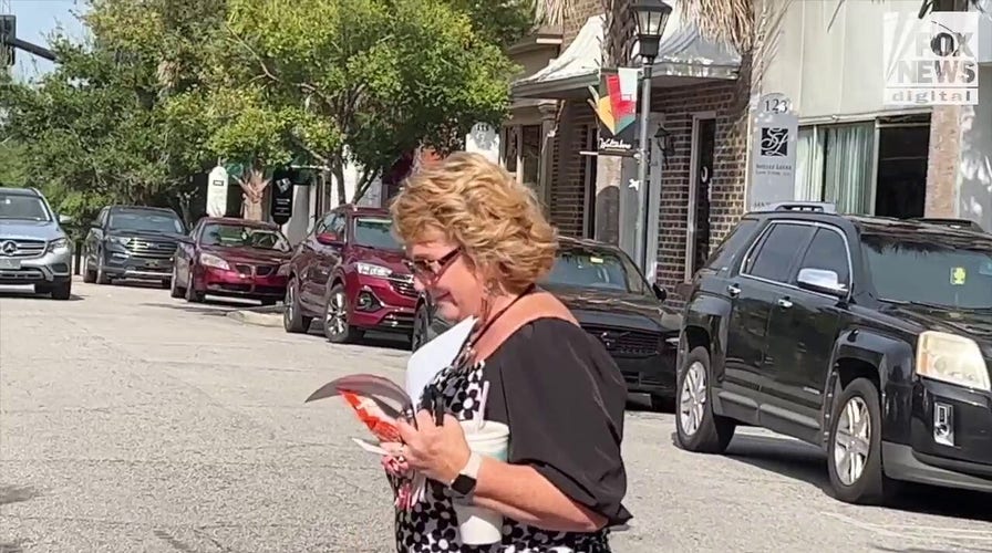 Becky Hill walks into Colleton County Courthouse