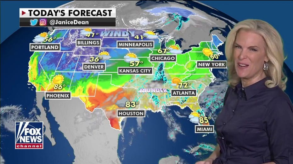 National weather forecast Heavy rain, thunderstorms moving across US