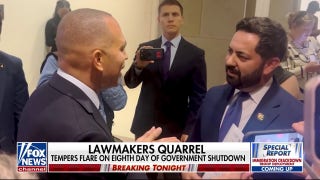 Tempers flare among lawmakers on eighth day of government shutdown