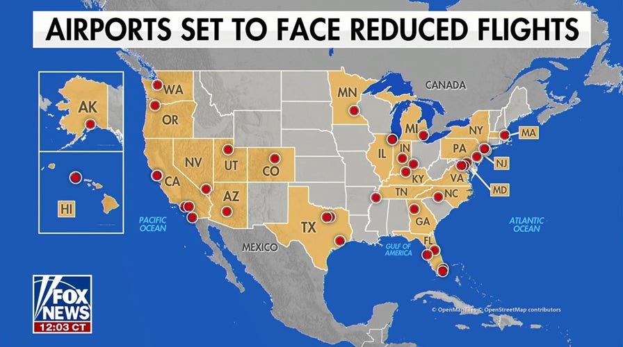 FAA's reduction plan expected to impact thousands of flights across 40 airports